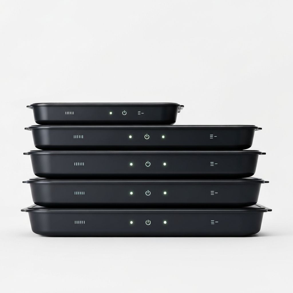 Meal delivery boxes with status lights